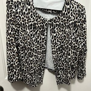 Philosophy, size medium, three-quarter sleeve leopard jacket